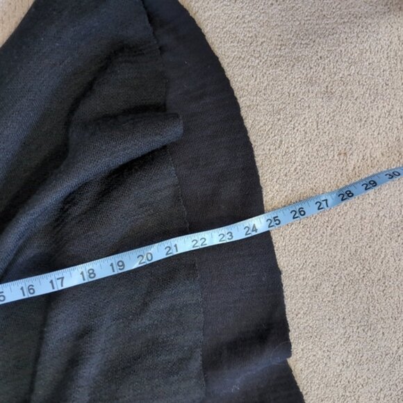 Free People Linen Cotton Coastal Whimsigoth Boho Dark Gypsy Festival Sweater M - Picture 5 of 9